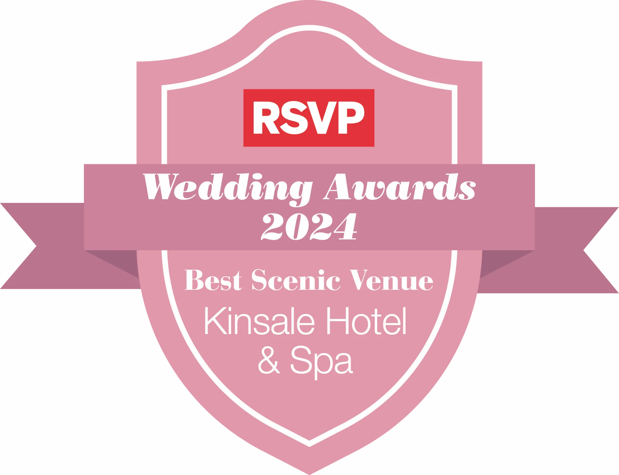 Award for Best Scenic Venue 2024 won by Kinsale Hotel & Spa, enhancing its prestige for weddings.